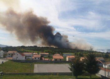Incêndio lavra com intensidade na Guarda