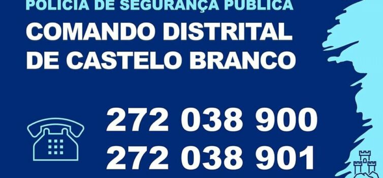 PSP de Castelo Branco tem novos contactos telefónicos