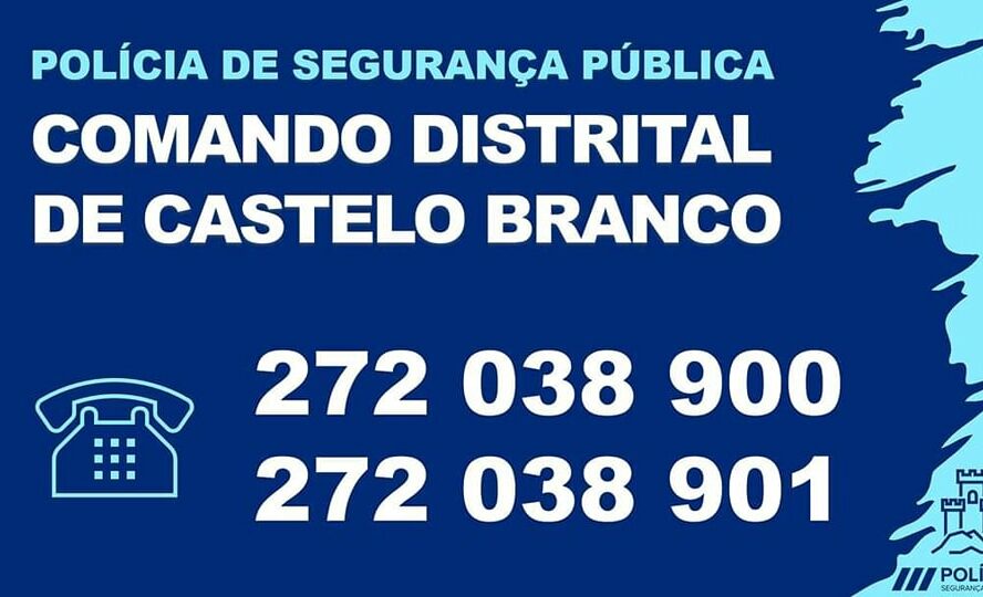 PSP de Castelo Branco tem novos contactos telefónicos