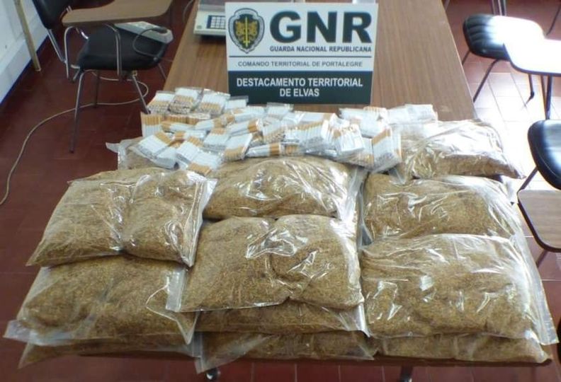 20 quilos de tabaco apreendidos em Elvas