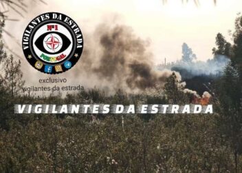 Carro ardeu na A23