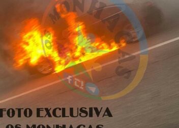 Carro ardeu totalmente na A23