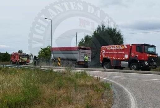 Incêndio rodoviário no IC8