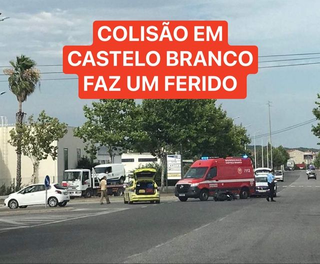 Acidente em Castelo Branco faz um ferido em avaliação