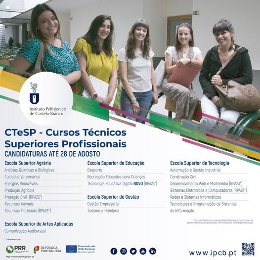 As candidaturas aos CTeSP   do IPCB já começaram e esta pode ser a tua oportunid
