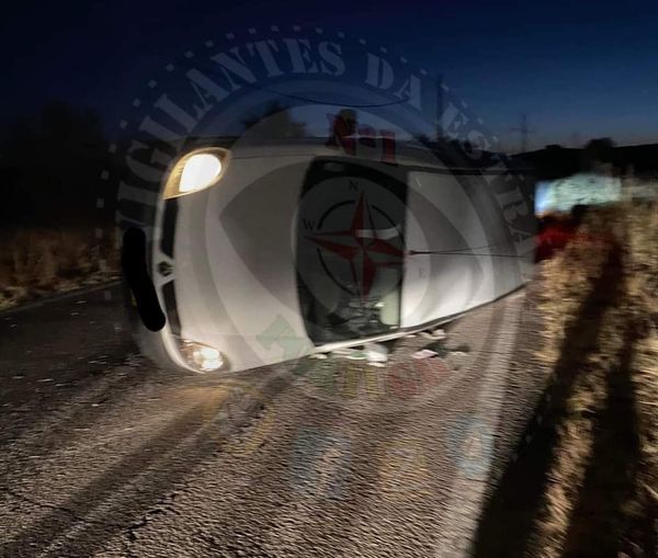 Automóvel capotou na estrada que liga Lardosa a Louriçal do Campo
