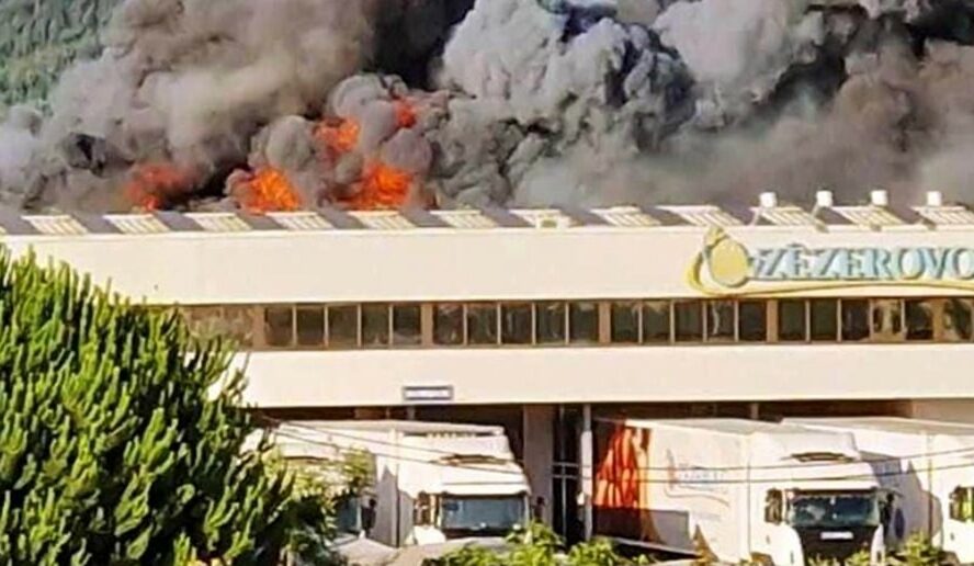 Incêndio deflagrou em fábrica em Ferreira do Zêzere
