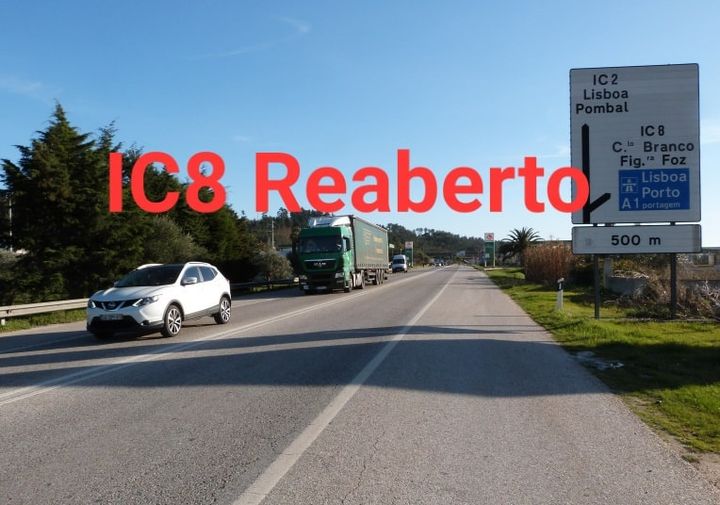 Trânsito no IC8 reaberto