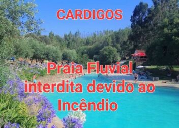 A Praia Fluvial de Cardigos encontra-se interdita ao público no dia de hoje
