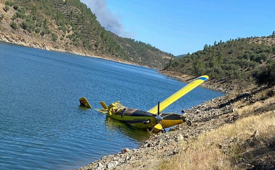 Aeronave avariou no combate a incêndio em Castelo Branco