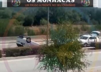 Automóvel capotou na Guarda