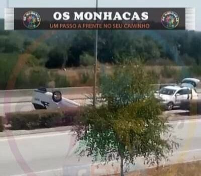 Automóvel capotou na Guarda