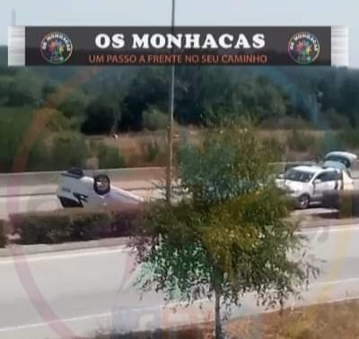 Automóvel capotou na Guarda