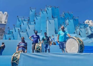 Bombos do Fundão atuam para o Papa Francisco na JMJ2023