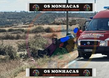Despiste seguido de capotamento faz dois feridos na Guarda