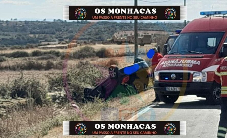 Despiste seguido de capotamento faz dois feridos na Guarda