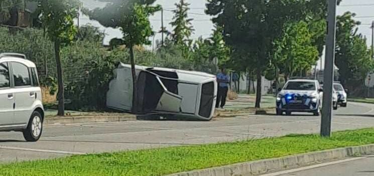 Despiste seguido de capotamento faz um ferido em Castelo Branco