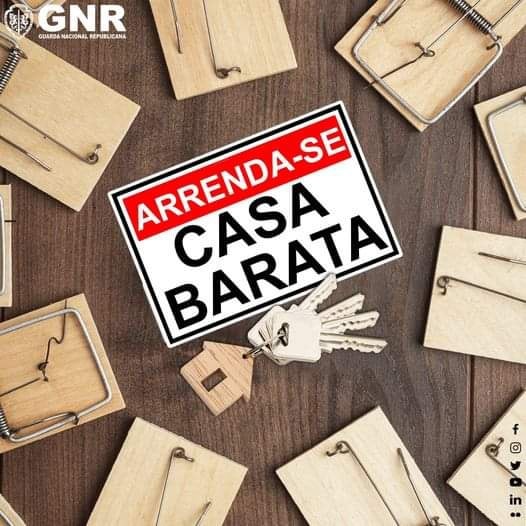 GNR alerta para burla de arrendamento de casa