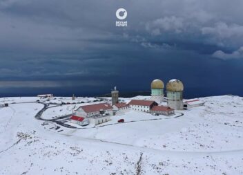 Chuva de granizo pintou de branco a Serra da Estrela