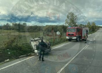 Capotamento de automóvel faz um ferido na Guarda