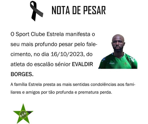 Vítima mortal de acidente no IP2 jogava no Sport Clube Estrela