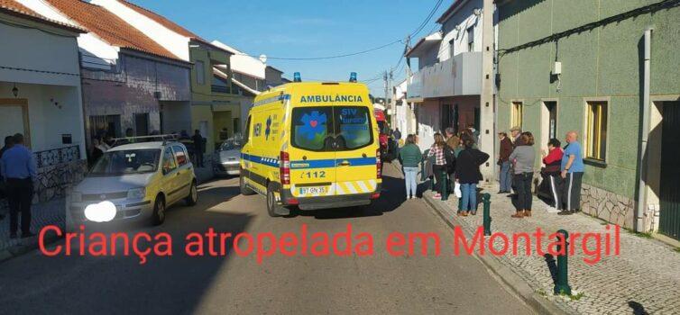 Criança de 11 anos atropelada em Montargil