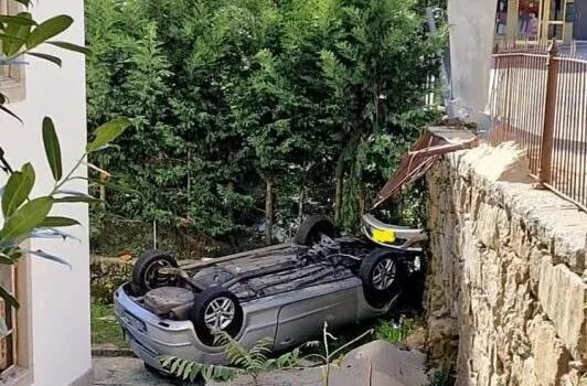 Despiste aparatoso na Guarda fez um ferido
