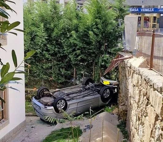 Despiste aparatoso na Guarda fez um ferido