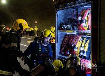 Simulacro no Túnel da Gardunha