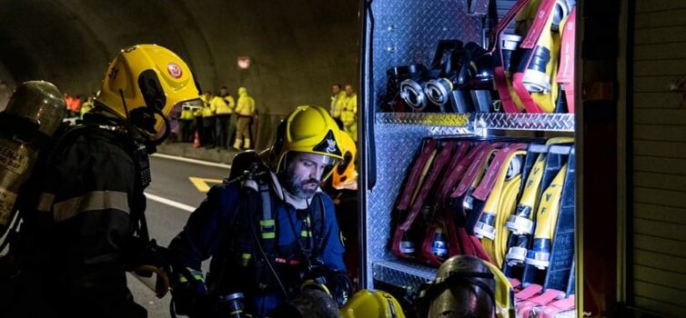 Simulacro no Túnel da Gardunha