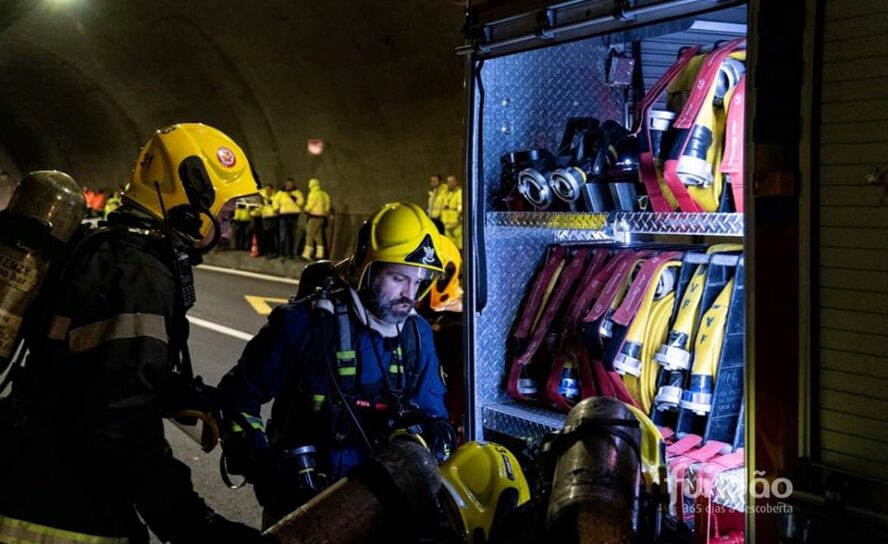 Simulacro no Túnel da Gardunha