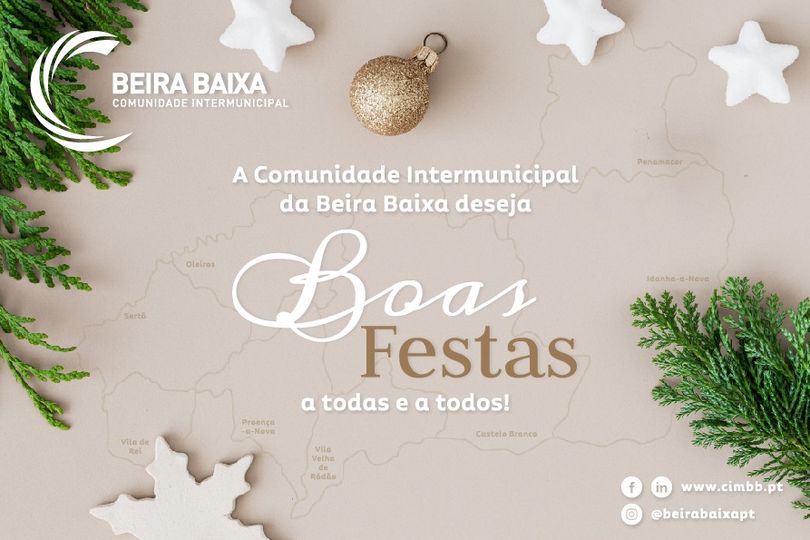 A Comunidade Intermunicipal da Beira Baixa deseja Boas Festas.