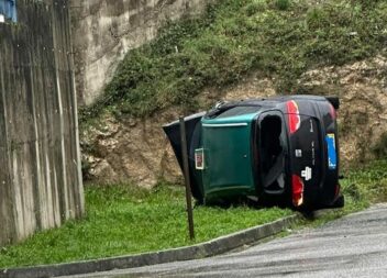 Despiste de Táxi na Guarda faz um ferido