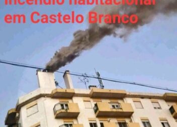 Incêndio habitacional em Castelo Branco