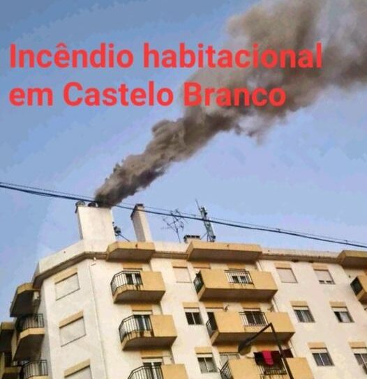 Incêndio habitacional em Castelo Branco