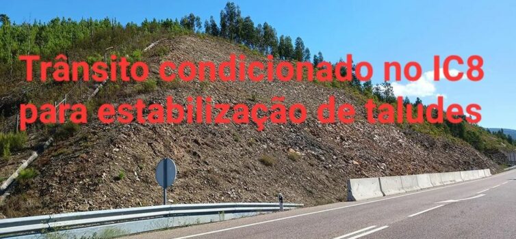 A Infraestruturas de Portugal (IP) informou que devido aos trabalhos de estabili