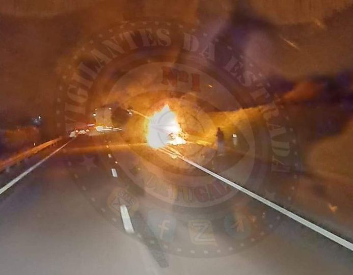 Automóvel arde totalmente na A23