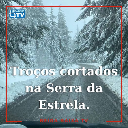 A queda de neve que se fez sentir esta madrugada na Serra da Estrela