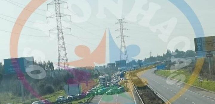 A23 condicionada na saída para Entroncamento Norte