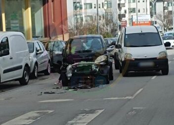 Acidente na Guarda danifica viatura