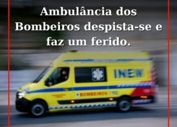 Bombeira ferida em despiste