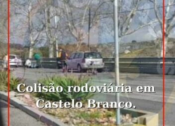 Colisão entre carro e mota na EN233