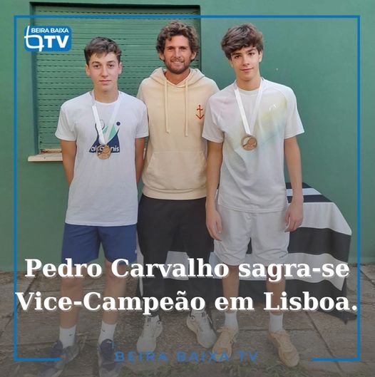 O atleta Pedro Carvalho, que representa o Alcatenis Sport Clube - Alcains