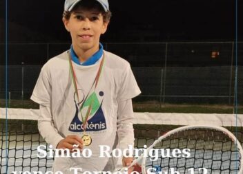 O atleta Simão Rodrigues, que representa o Alcatenis Sport Clube - Alcains