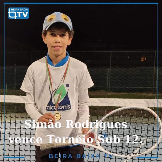 O atleta Simão Rodrigues, que representa o Alcatenis Sport Clube - Alcains
