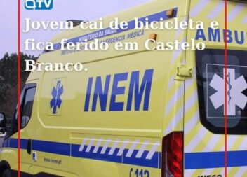 O despiste de um velocípede na Rua Adelino Semedo Barata, em Castelo Branco, pro