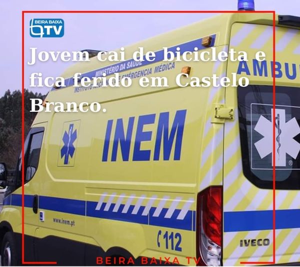 O despiste de um velocípede na Rua Adelino Semedo Barata, em Castelo Branco