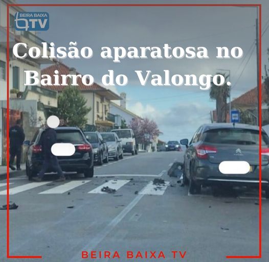 Uma aparatosa colisão que envolveu dois automóveis esta tarde de sexta-feira na