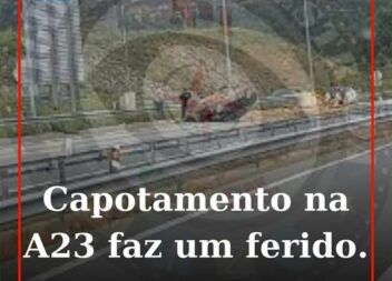 Um despiste seguido de capotamento de um veículo ligeiro de passageiros na A23,