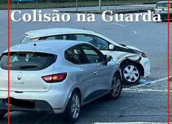 Dois automóveis colidiram esta manhã de terça-feira na rotunda do G, na cidade d
